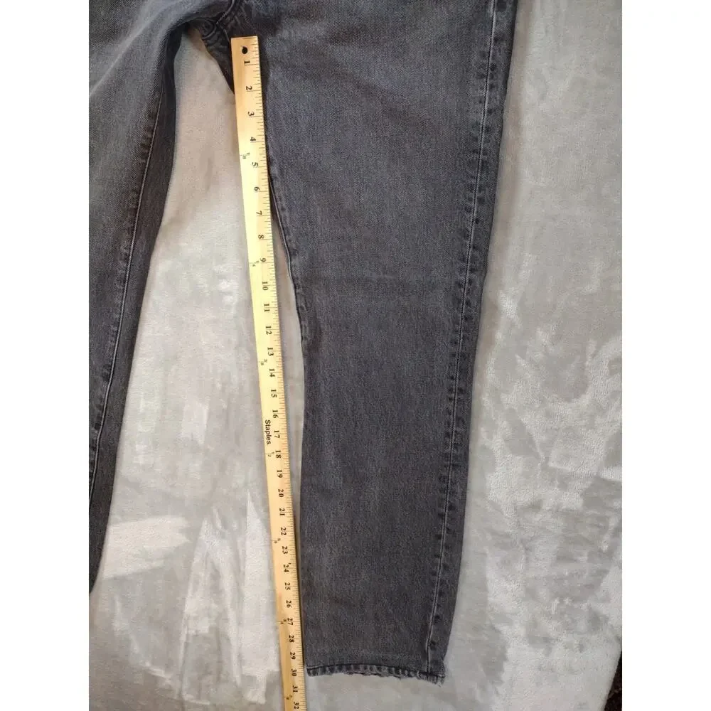 J.CREW 484 Jeans Mens 35x32 Black Tapered Leg Slim Cotton Western Grunge Goth